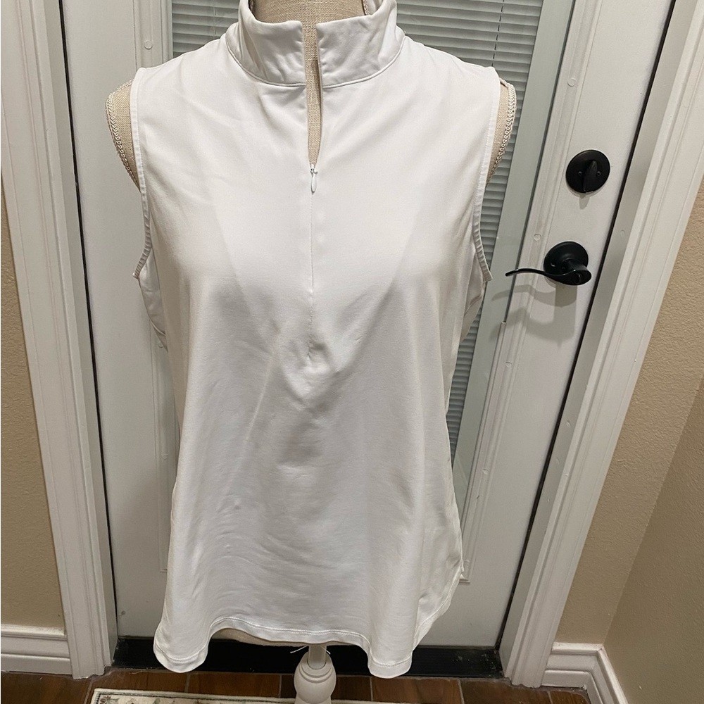 Tommy Bahama White Sleeveless Blouse